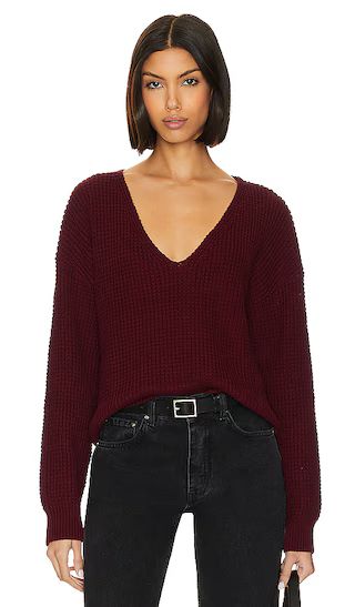 Jake V-Neck in Burgundy | Revolve Clothing (Global)