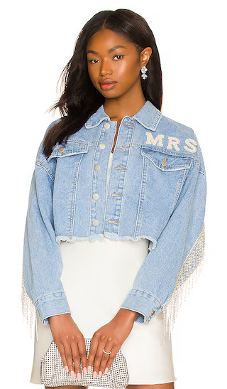 Mrs. Denim Jacket in Medium Wash | Revolve Clothing (Global)