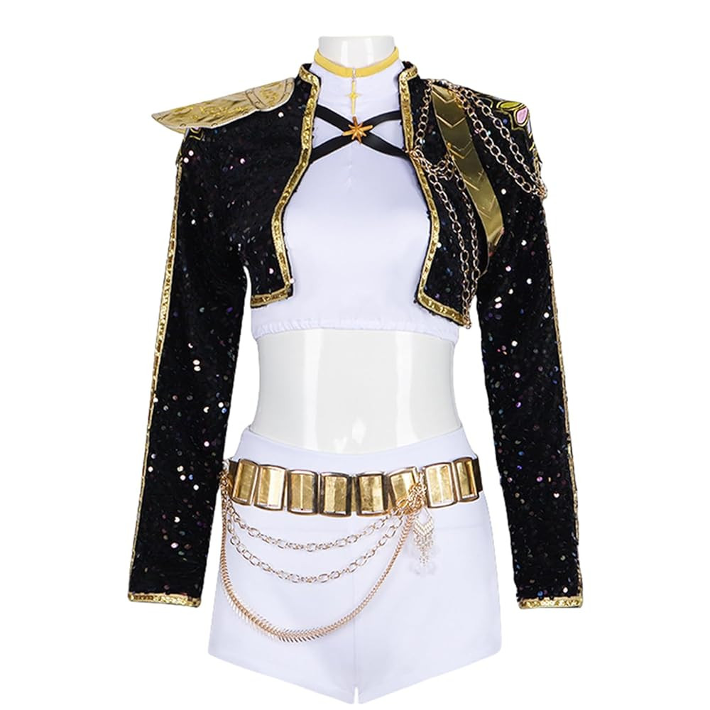 Girls and Adult Demon Costume Hunters, Black and Gold Dress Suit, Cosplay, Stage Costume | Amazon (US)