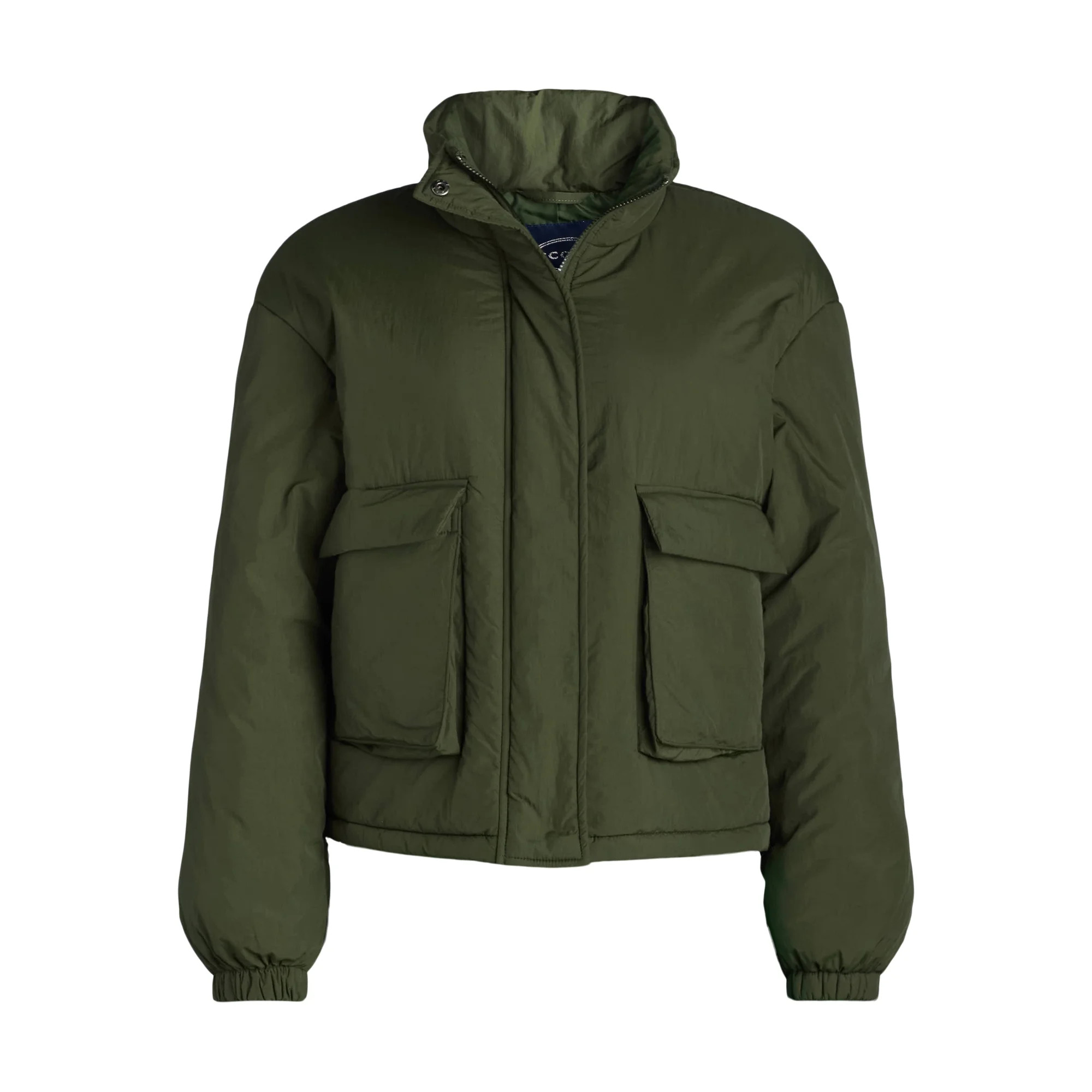 Scoop Women's Cargo Puffer Jacket, Midweight, Sizes XS-XXL | Walmart (US)