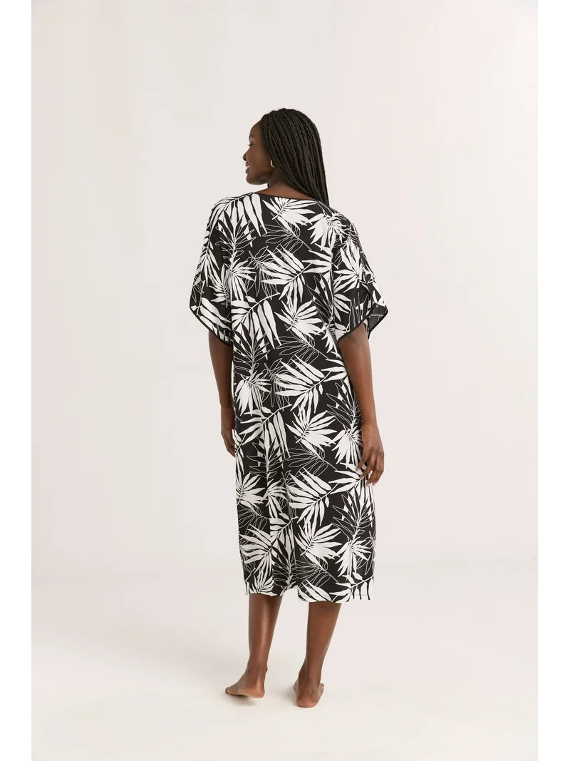 Joyspun Women’s Sleepwear Woven 46” Caftan Nightgown, S-4X | Walmart (US)