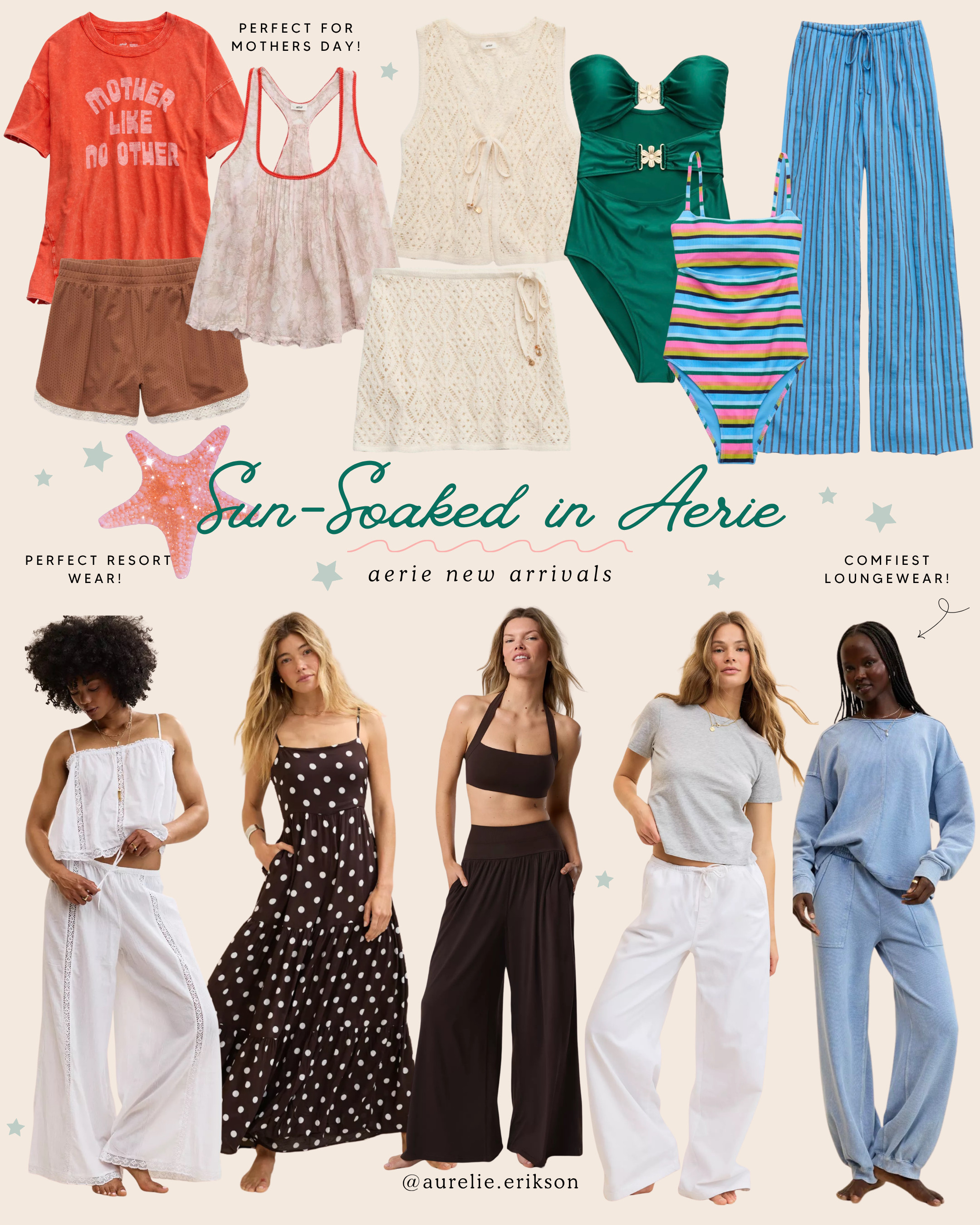 New @aerie arrivals i’m living in ☁️🫶🏼 think: soft lounge sets, flattering swim, and the cutest lightweight coverups for summer 🤍 #aerie #aerienewarrivals #summerstyle #loungewear #swimwear #cozyfits #ltkstyle 

 #LTKgrwm #LTKmomlife #LTKSwim