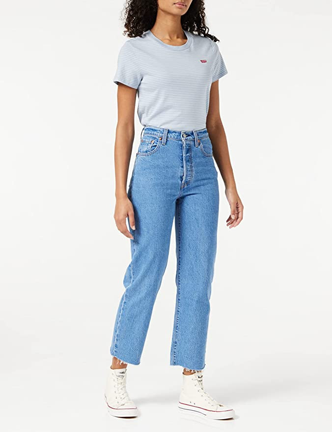 Levi's Ribcage Straight Ankle Women's Jeans, 100% Cotton, High Rise with Button Fly | Amazon (UK)
