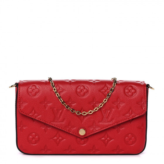 LOUIS VUITTON Empreinte Pochette Felicie Chain Wallet Cherry | FASHIONPHILE (US)