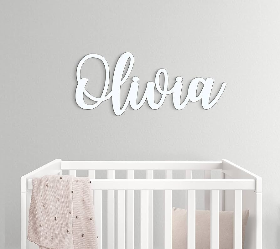 Personalized Wooden Name Sign for nursery Wall letters Customized Name Sign Baby Room Decor, Baby... | Amazon (US)