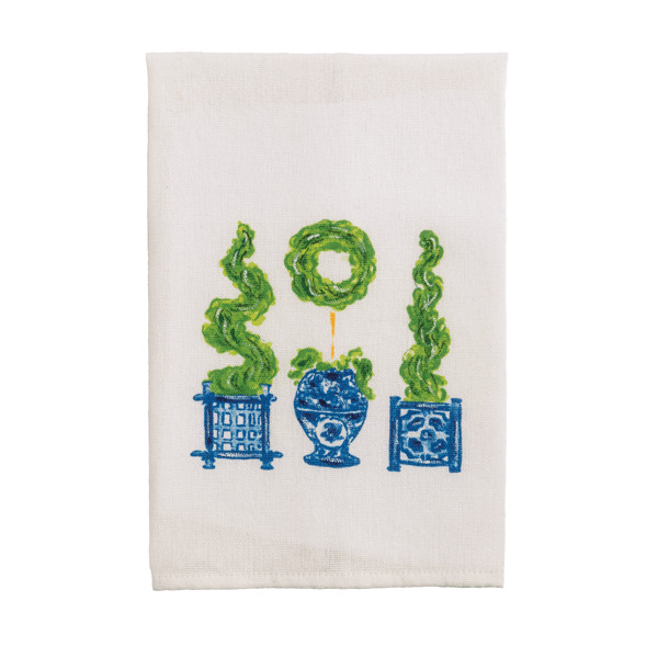 Painted Three Topiary Towel | Mud Pie