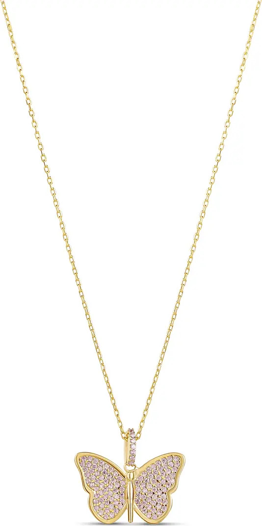 Pavé Cubic Zirconia Butterfly Pendant Necklace | Nordstrom