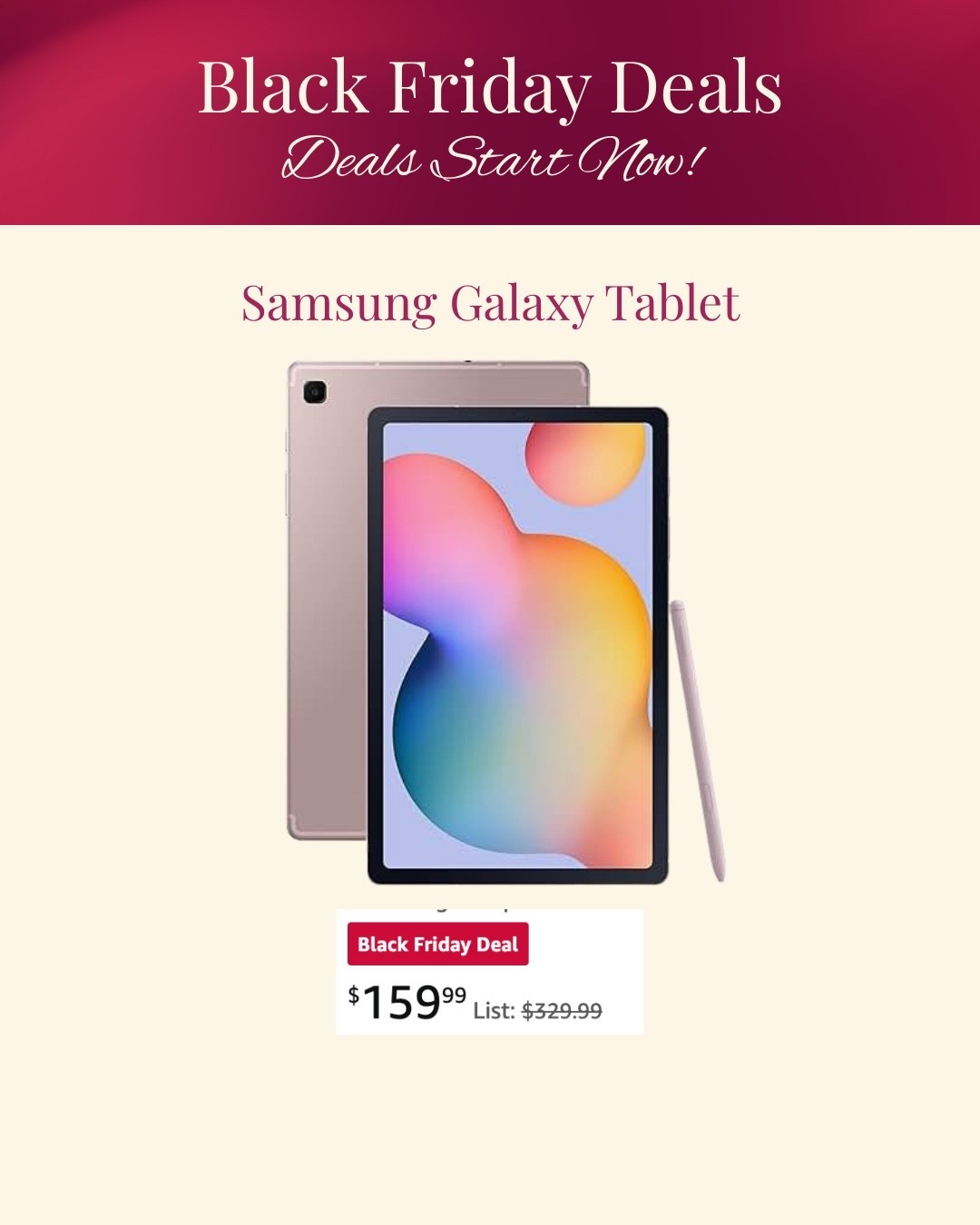 Samsung Galaxy Tablet on major sale

#LTKSaleAlert #LTKCyberWeek #LTKGiftGuide
