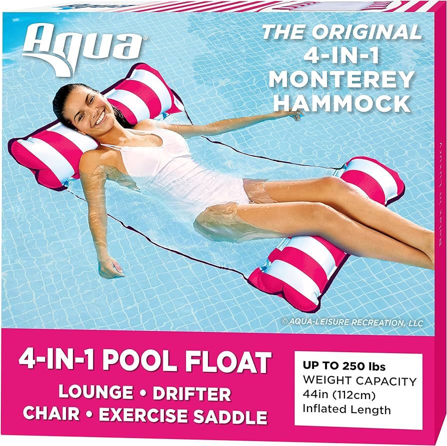 Aqua Original 4-in-1 Monterey Hammock Pool Float & Water Hammock – Multi-Purpose, Inflatab... | Amazon (US)