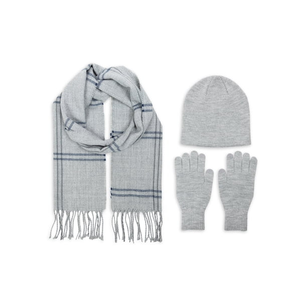 Mens Berkshire Cold Weather 3 Piece Set: Beanie Style Hat, I-Touch Gloves and Scarf - Walmart.com | Walmart (US)