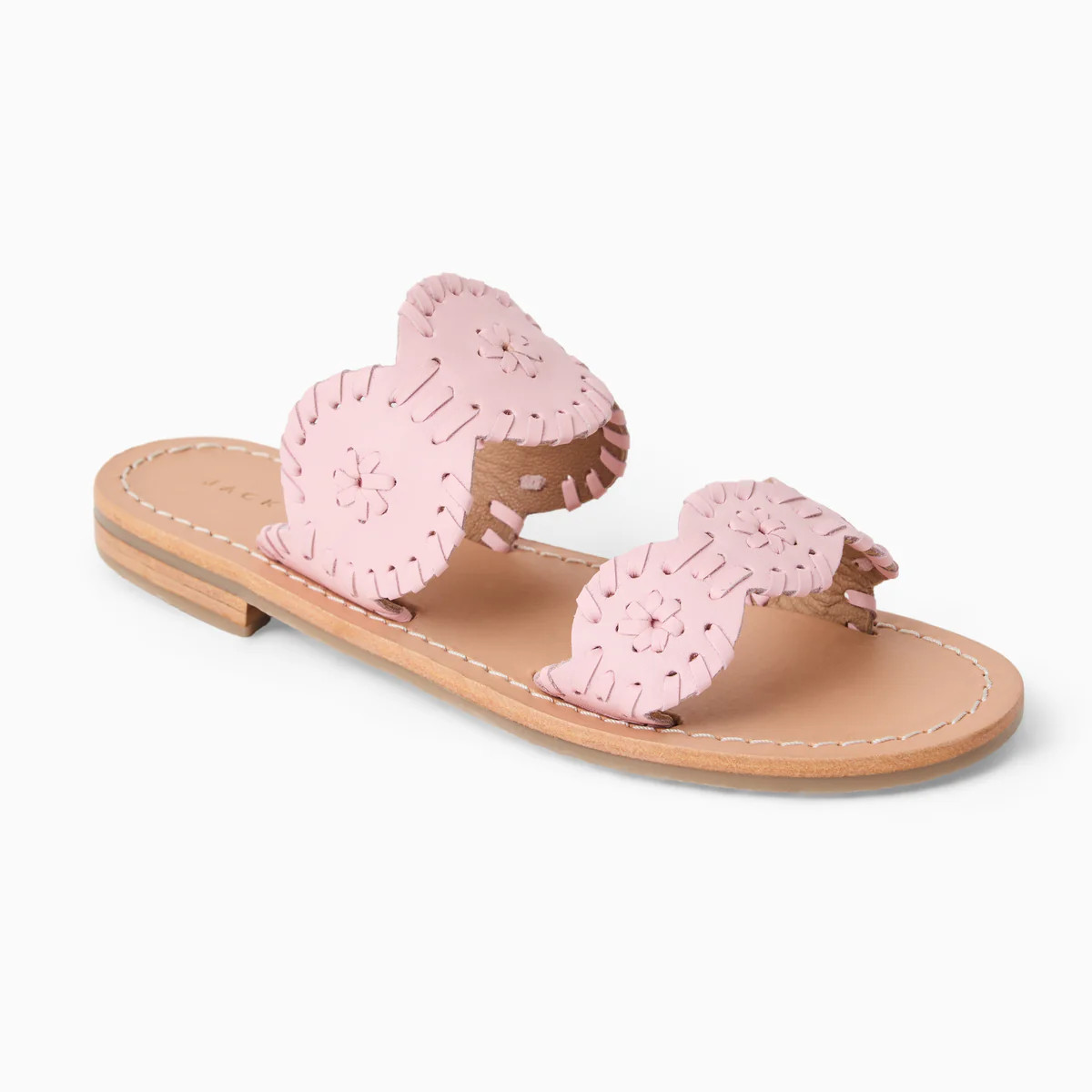 Jack Rogers Girls Lauren Flat Sandals — Chalk Pink Nappa | Jack Rogers