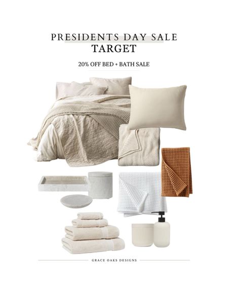 target Presidents’ Day SALE - 20% off bed + bath sale

Casaluna bedding. Target bedding. Target bath. Casaluna bath. Threshold bedding. Target home. Target decor. Home decor. Neutral bedding. Linen bedding. Marble tray. Bath decor  

#LTKfindsunder50 #LTKsalealert #LTKhome