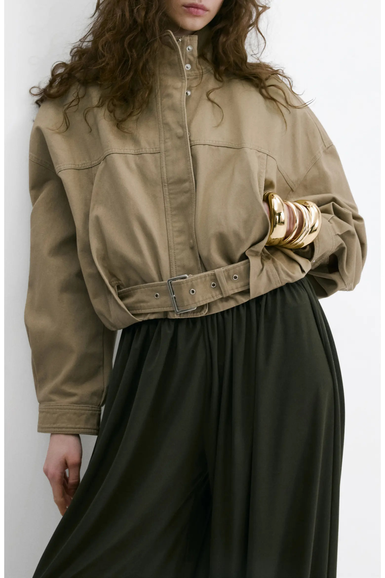 Oversize Belted Cotton Twill Jacket (Women) | Nordstrom | Nordstrom