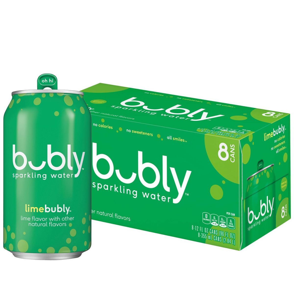 bubly Lime Sparkling Water - 8pk/12 fl oz Cans | Target