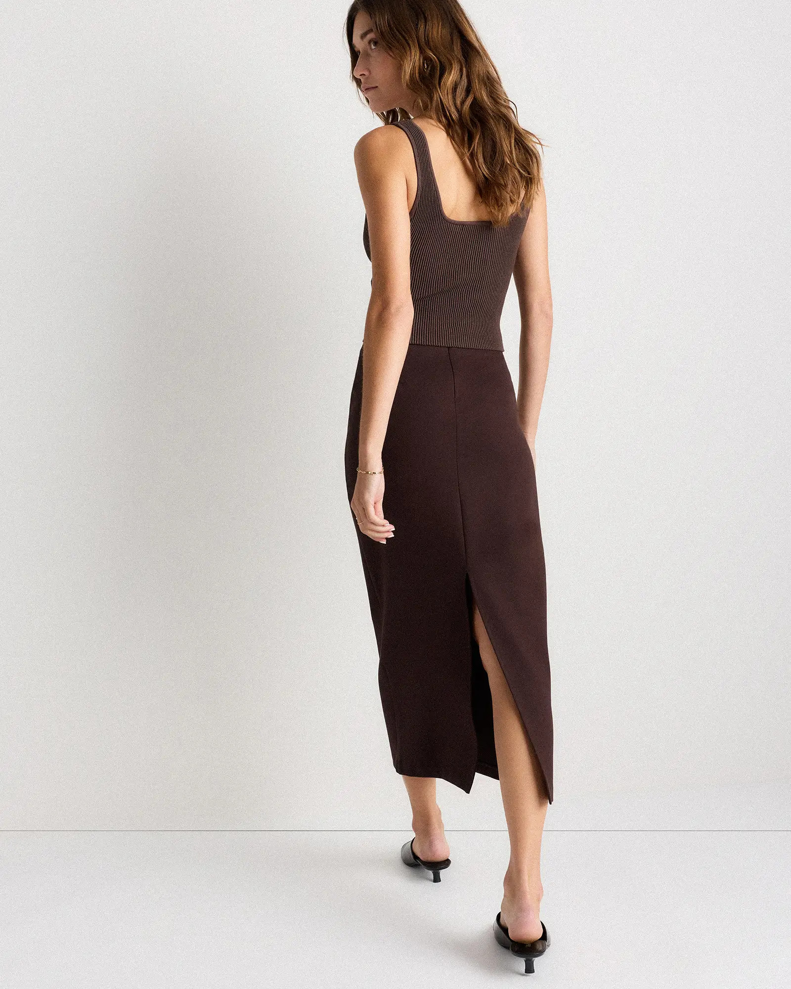 Ultra-Stretch Ponte Maxi Pencil Skirt | Quince