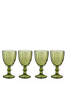 Chefanie Green Stem Glasses Set Of 4 from Revolve.com | Revolve Clothing (Global)