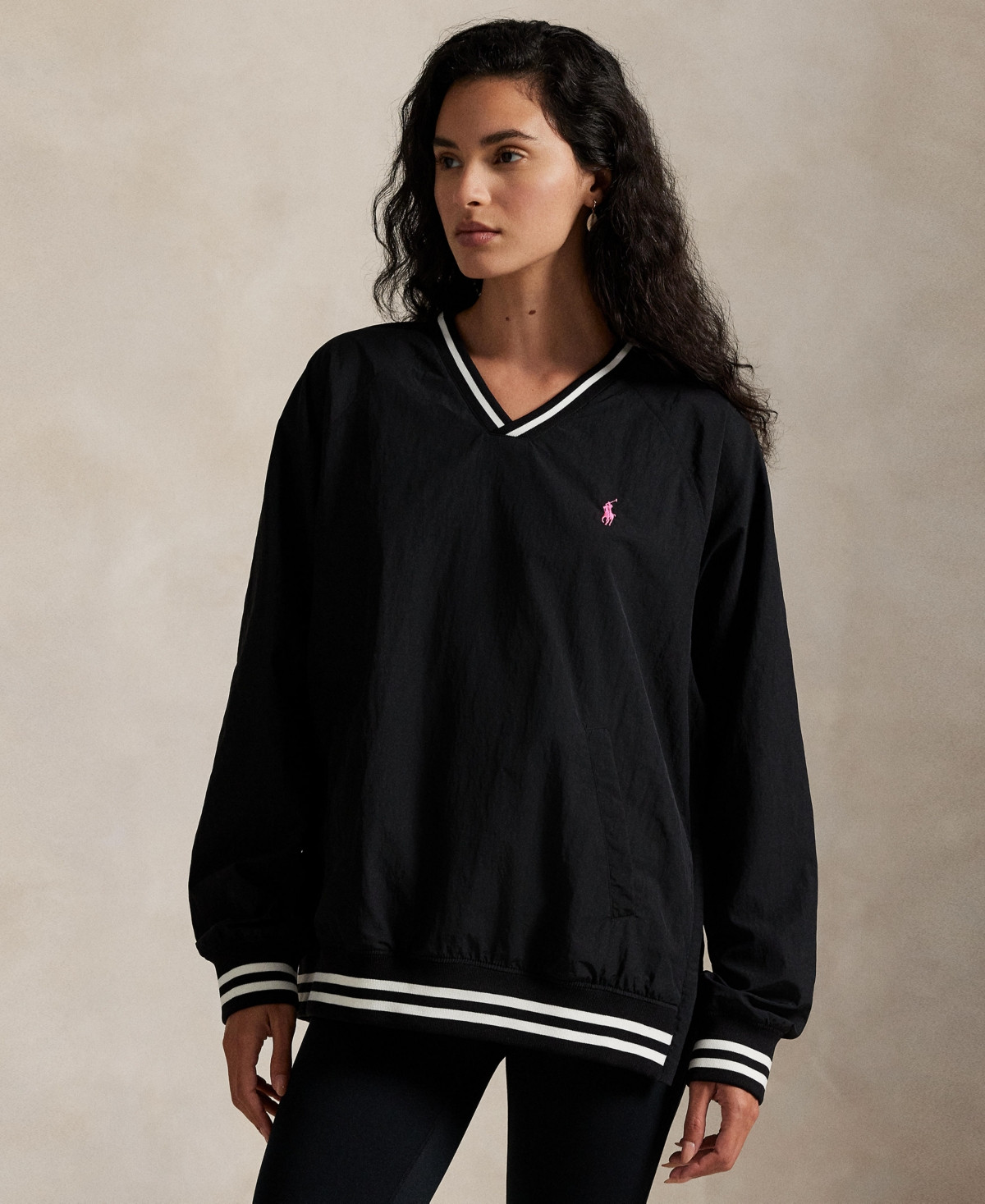 Polo Ralph Lauren Women's Pink Pony V-Neck Pull-On Top - Polo Black | Macy's