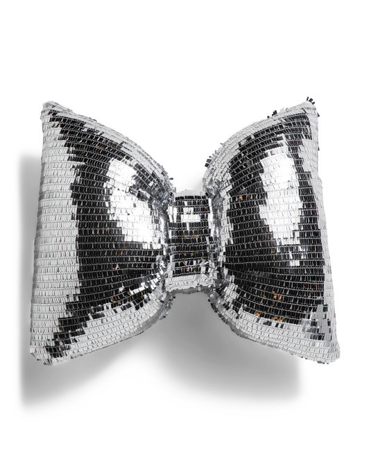 14x20 Party Sequin Shaped Bow Pillow | TJ Maxx