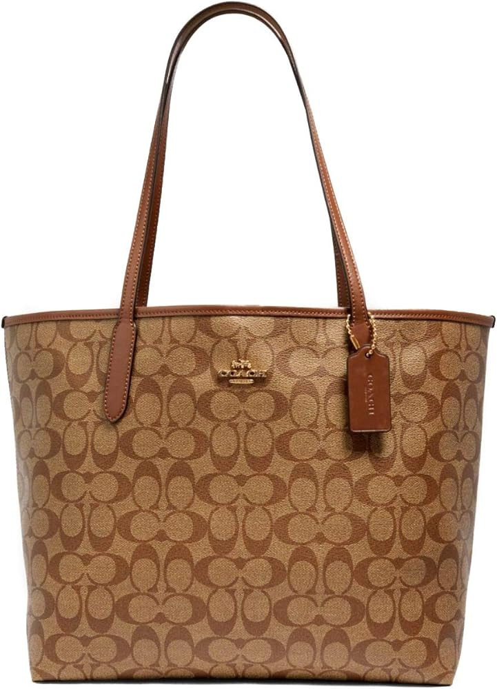 COACH WOMENS City Tote In Signature Canvas | Amazon (US)