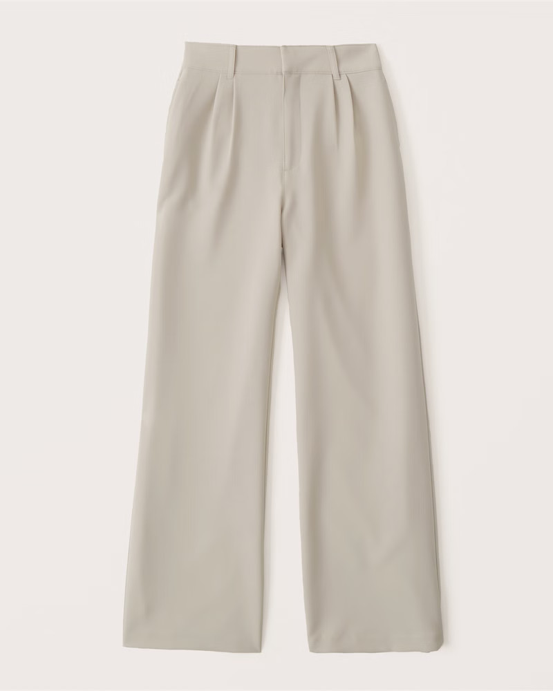 Women's Tailored Wide Leg Pants | Women's Bottoms | Abercrombie.com | Abercrombie & Fitch (US)