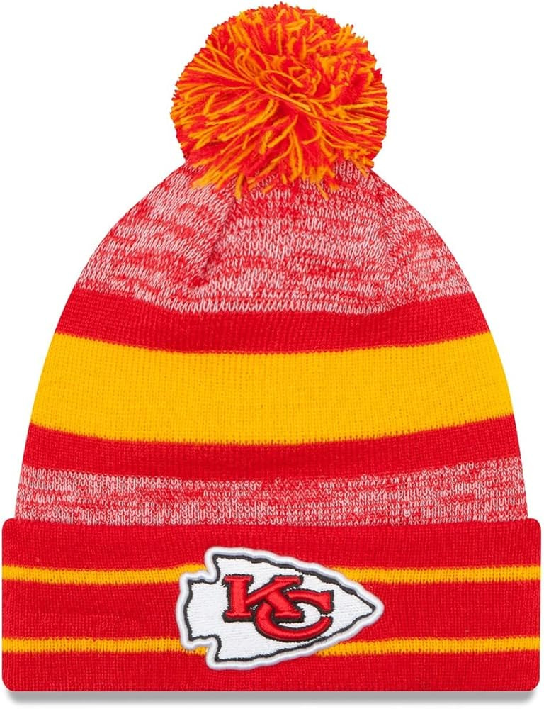 New Era Unisex-Adult NFL Official Sport Knit Classic Cuffed Knit Pom Beanie Hat | Amazon (US)