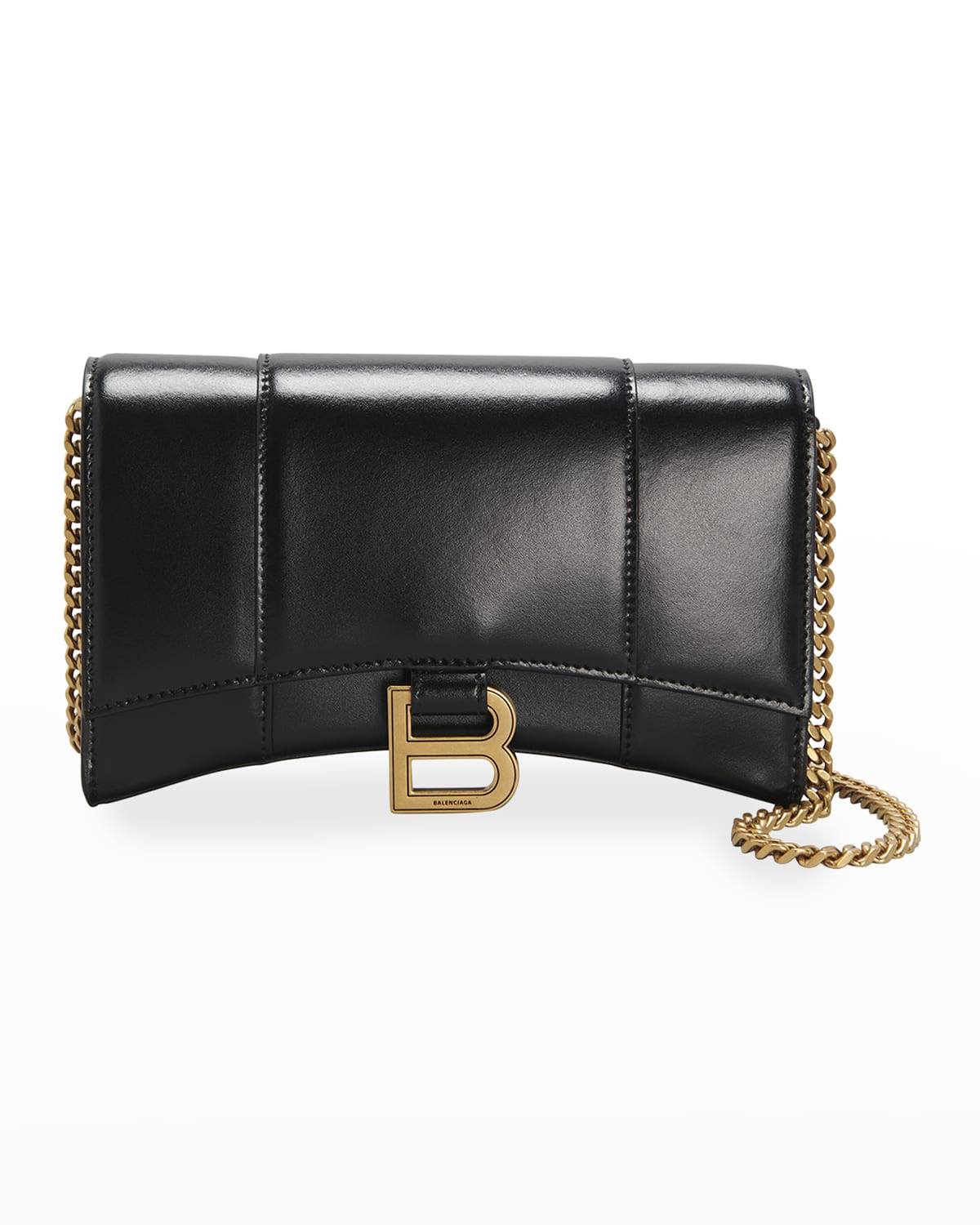 Hourglass Chain Leather Wallet on Chain | Neiman Marcus