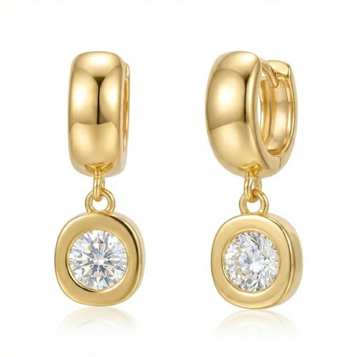 Trendy Gold Dangle Earrings for Women 14K Gold Silver Plated Chunky Drop Earring Statement Hoop H... | Amazon (US)