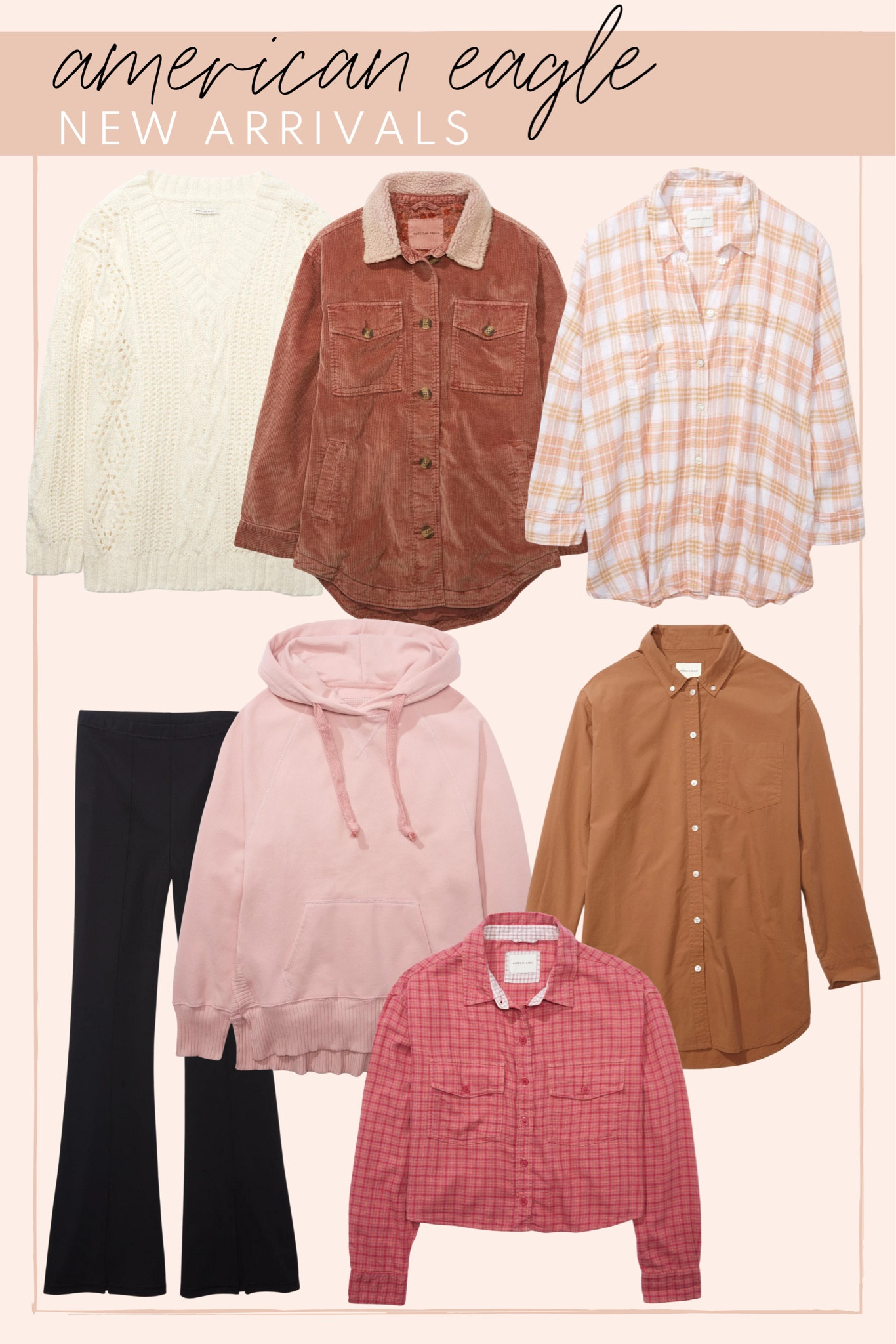 New arrivals from American Eagle 25% off, shirt jacket, shacket, plaid shirt

#LTKsalealert #LTKunder50 #LTKSale