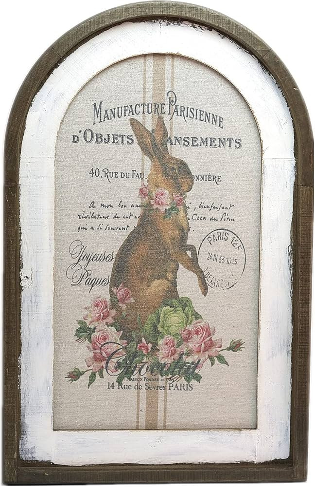 SIMPLY ANI Arch Window Frame French Country Wall Decor,Shabby Chic Easter Bunny Signs Decor,Nurse... | Amazon (US)