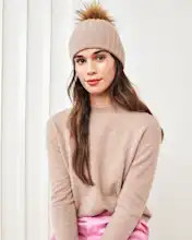 Mongolian Cashmere Pom Pom Beanie | Quince