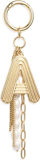 Initial Faux Pearl Bag Charm | Nordstrom