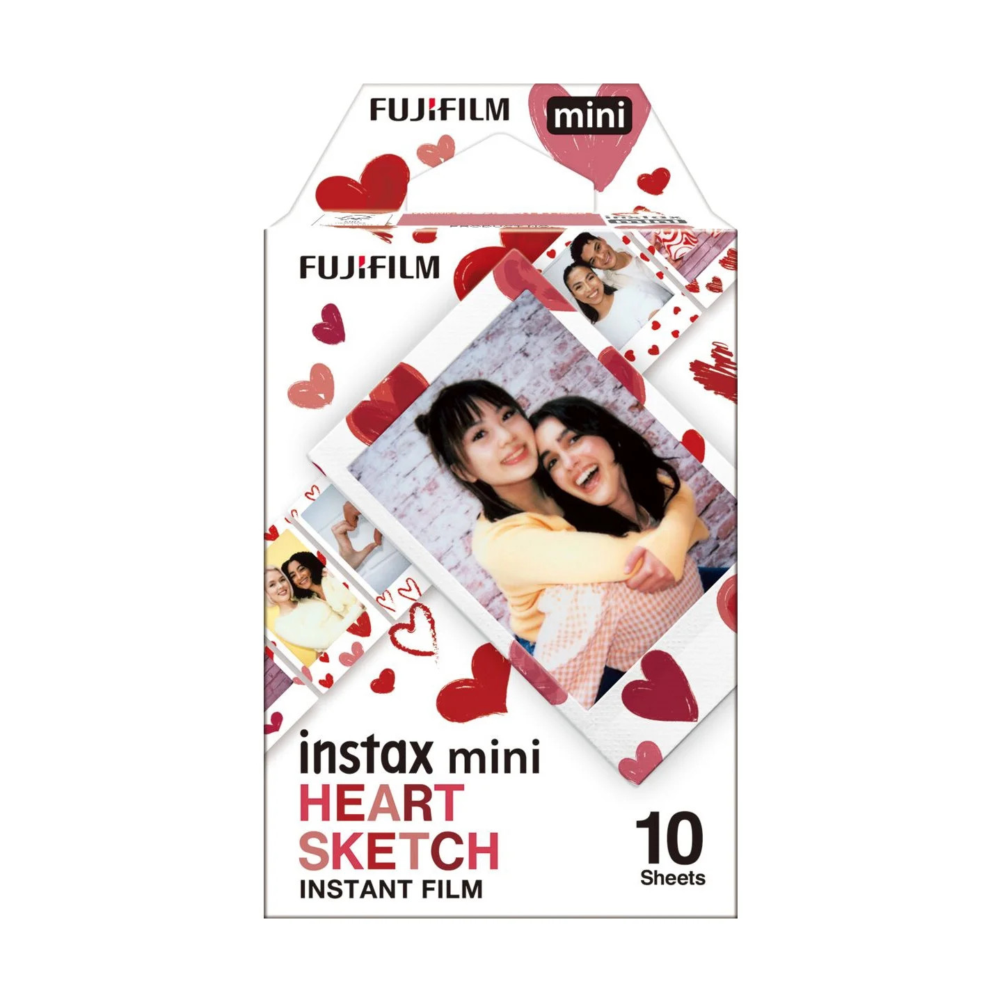 Fujifilm Instax Mini Heart Sketch Instant Film (10 Exposures) | Walmart (US)
