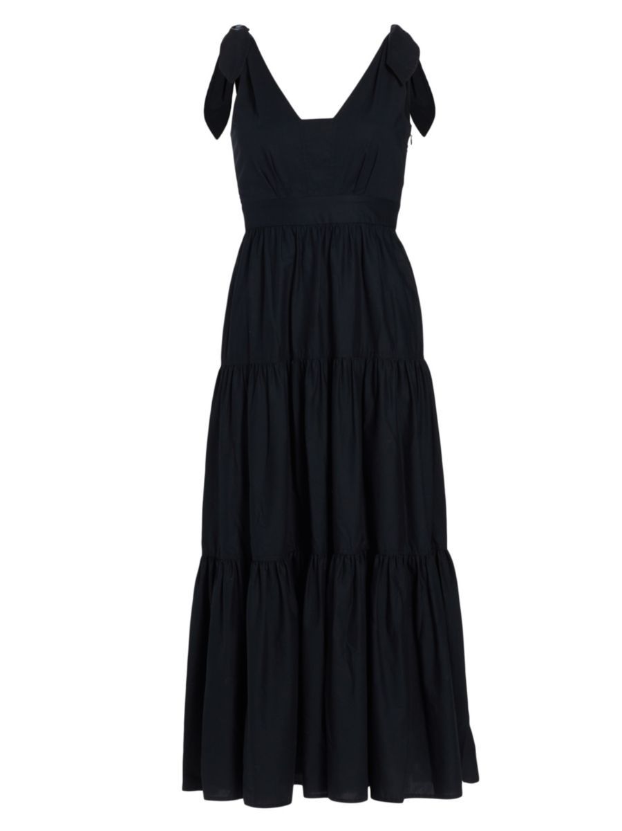 Shop Derek Lam 10 Crosby Timothea Poplin Tiered Midi-Dress | Saks Fifth Avenue | Saks Fifth Avenue