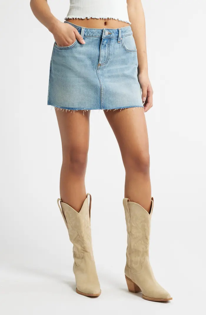 Mid Rise Denim Miniskirt | Nordstrom