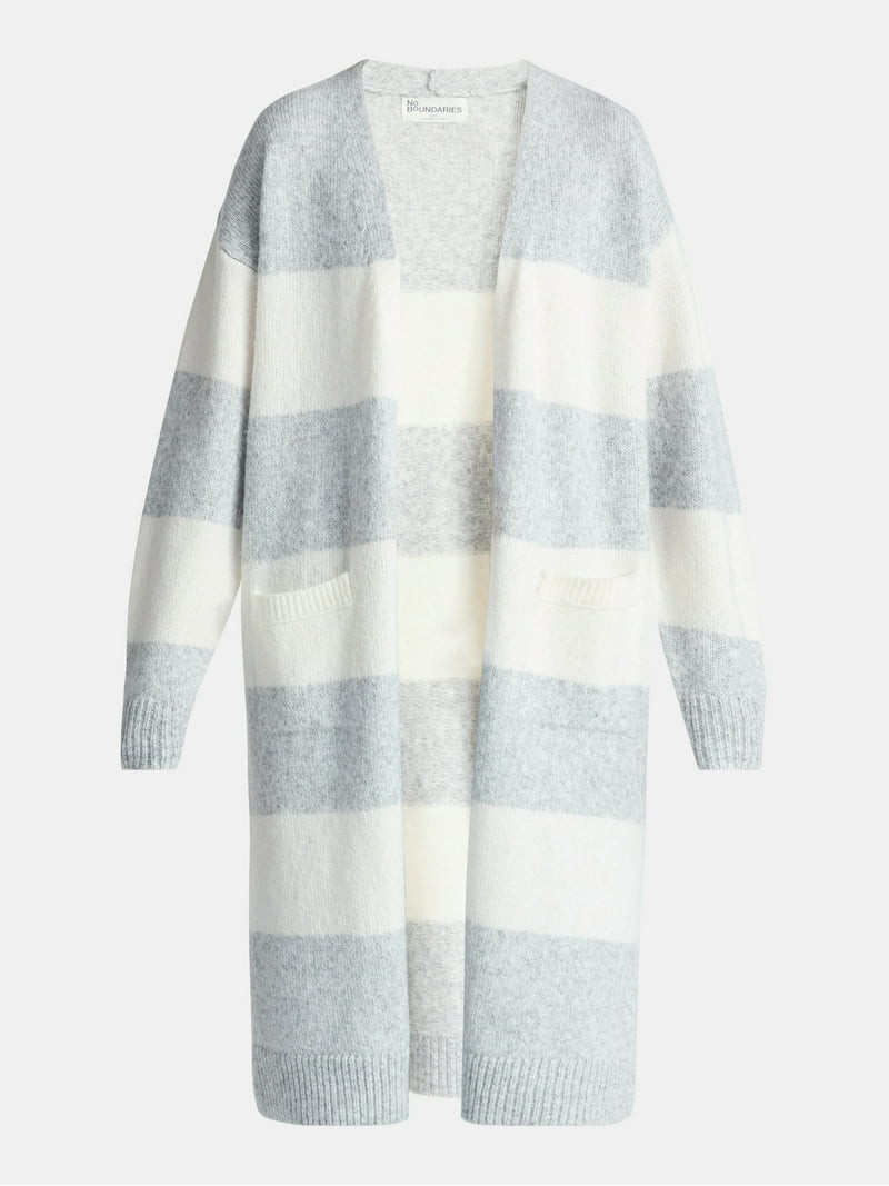No Boundaries Striped Open Front Duster, Women’s | Walmart (US)