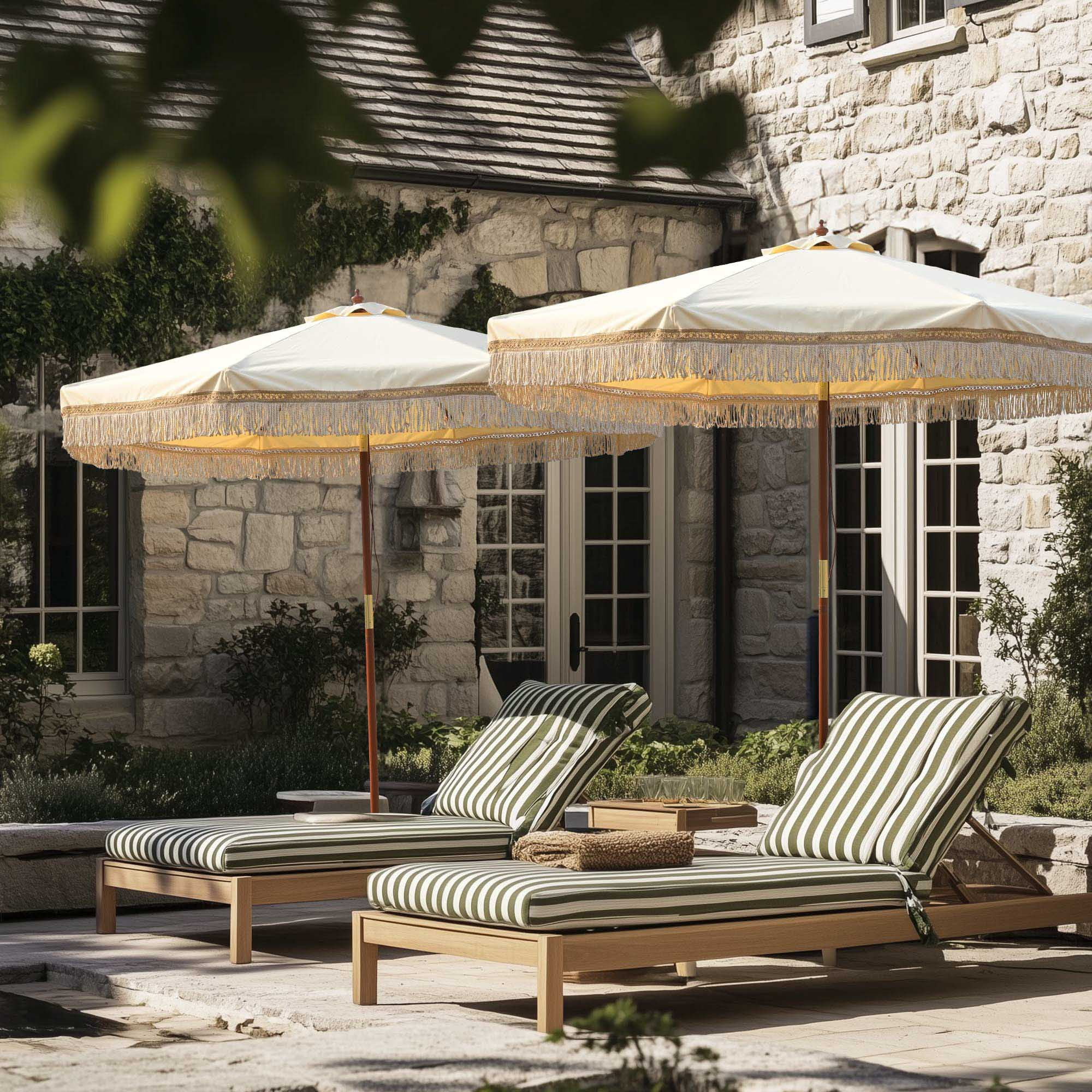 LAGarden BOHO 7' Fringe Patio Umbrella with Tassels UPF50+ Boho Style 5-Year-Non-Fading for Outdo... | Walmart (US)