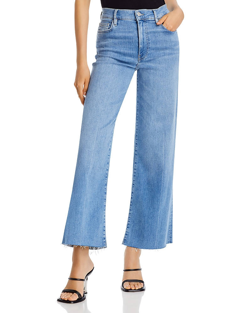 Frame Le Slim High Rise Palazzo Raw Hem Jeans in Clearwater | Bloomingdale's (US)