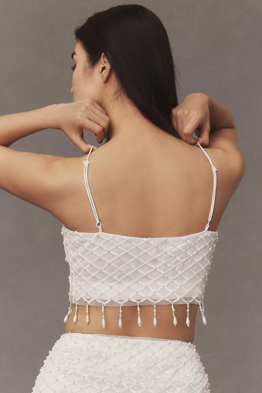 BHLDN Claudette Sleeveless Embellished Crop Top | Anthropologie (US)