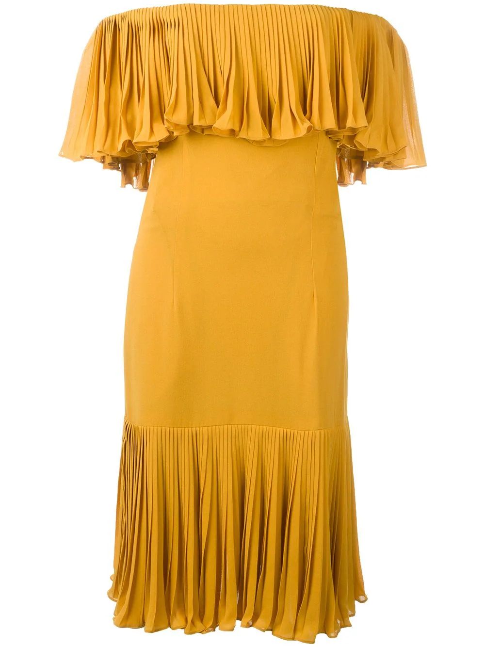 Jean Louis Scherrer Vintage off the shoulder dress - Yellow & Orange | FarFetch Global
