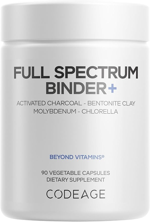 Codeage Binder + Systemic Binder Supplement - Activated Charcoal Pills, Bentonite Clay Mineral Po... | Amazon (US)