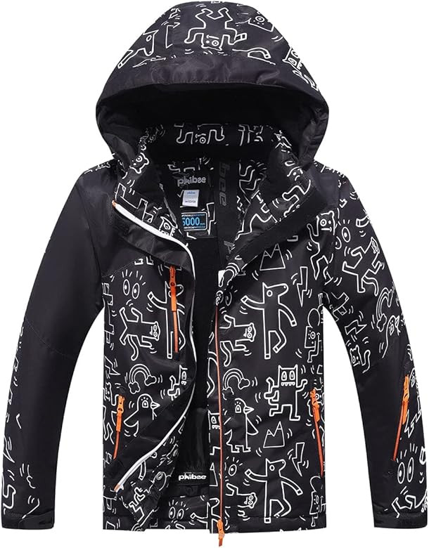 PHIBEE Big Boy's Waterproof Breathable Snowboard Ski Jacket | Amazon (US)