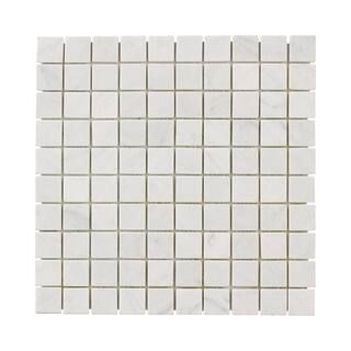 Jeffrey Court Carrara White 11.75 in. x 11.75 in. Honed Marble Wall and Floor Mosaic Tile (0.958 ... | The Home Depot