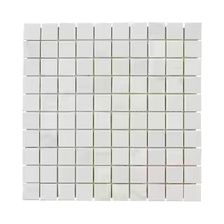 Jeffrey Court Carrara White 11.75 in. x 11.75 in. Honed Marble Wall and Floor Mosaic Tile (0.958 ... | The Home Depot