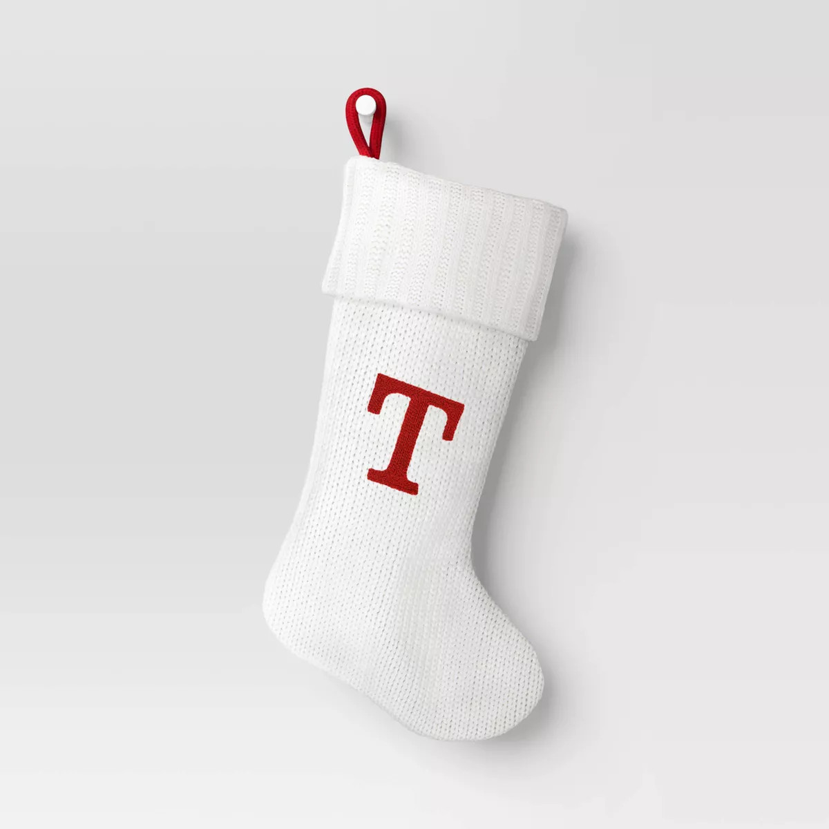 Knit Monogram Christmas Stocking White - Wondershop™ | Target