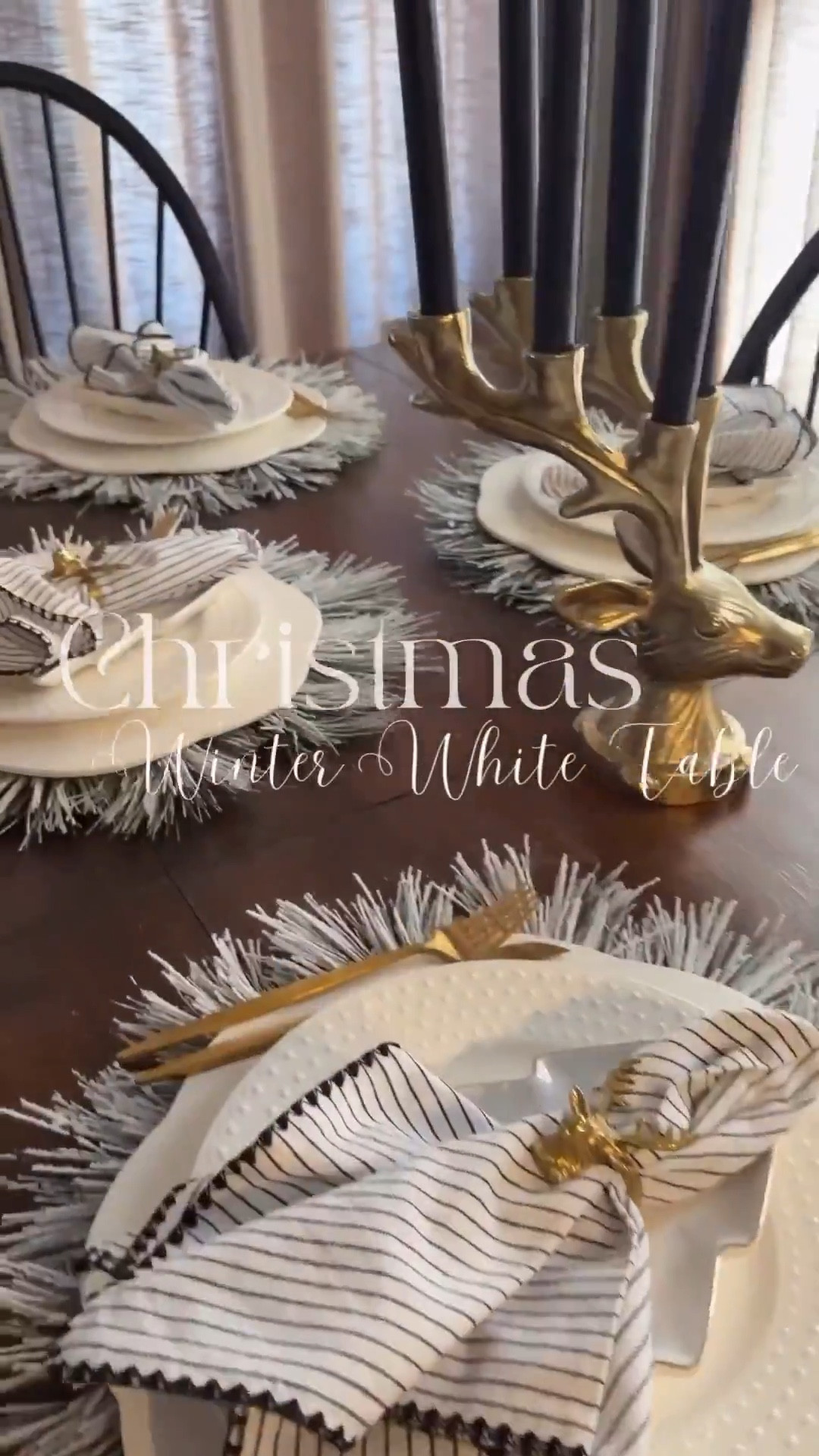Winter tablescape inspiration - Christmas table idea, Christmas placemats, white dishes 

#LTKSeasonal #LTKHoliday #LTKHome