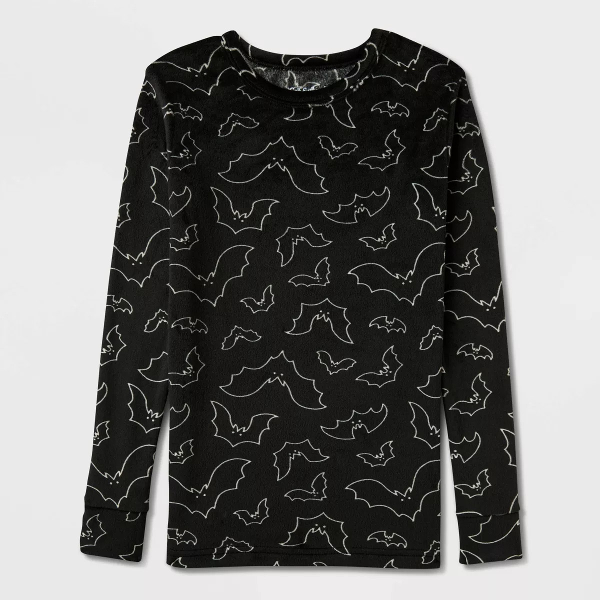 Girls' Halloween Bat Printed Tight Fit Snuggly Soft 2pc Pajama Set - Cat & Jack\u2122 Black 4 | Target