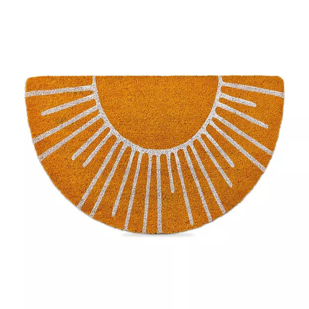 tagltd 1'6"x2'6" Sunshine Shaped Coir Doormat | Target