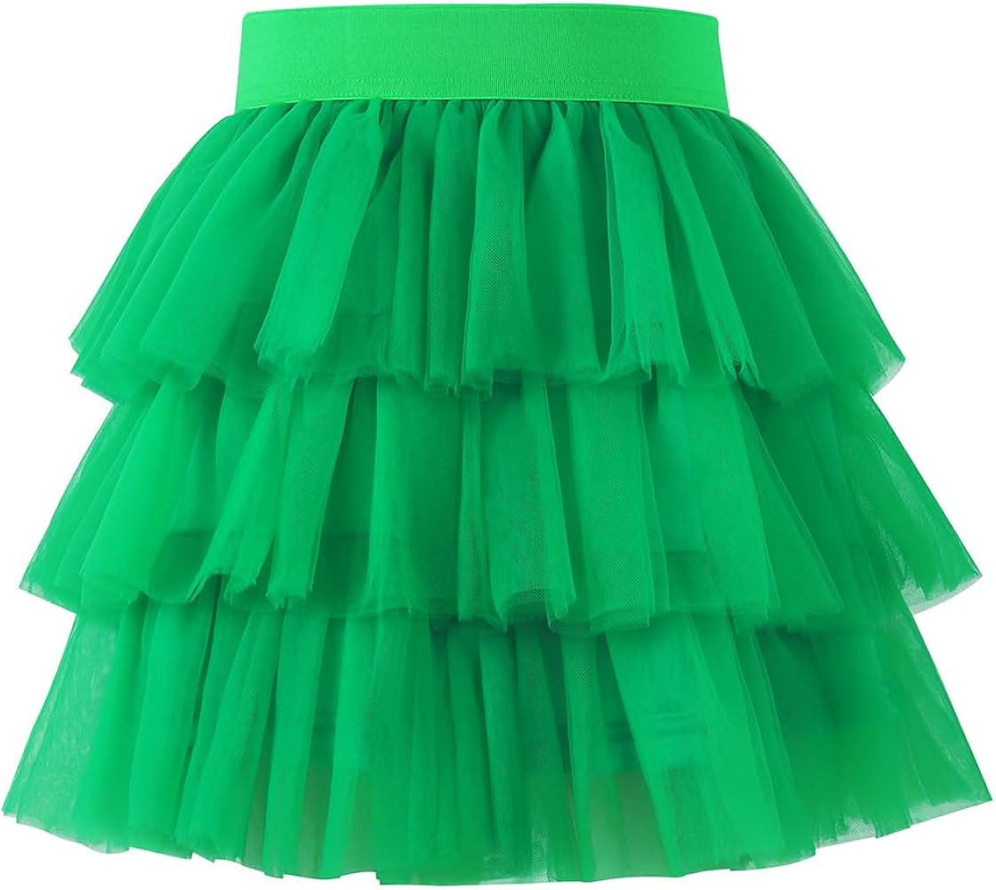 Noomelfish Girls Layered Tutu Skirt Ruffle Tiered Tulle Party Dance Skirts (3-10 Years) | Amazon (US)