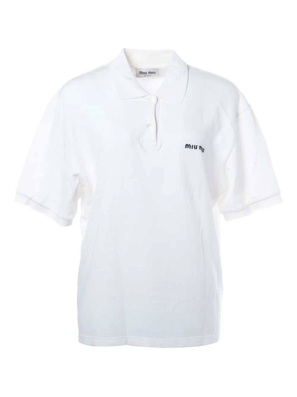 Miu Miu Pre-Owned logo polo shirt - White | Farfetch Global