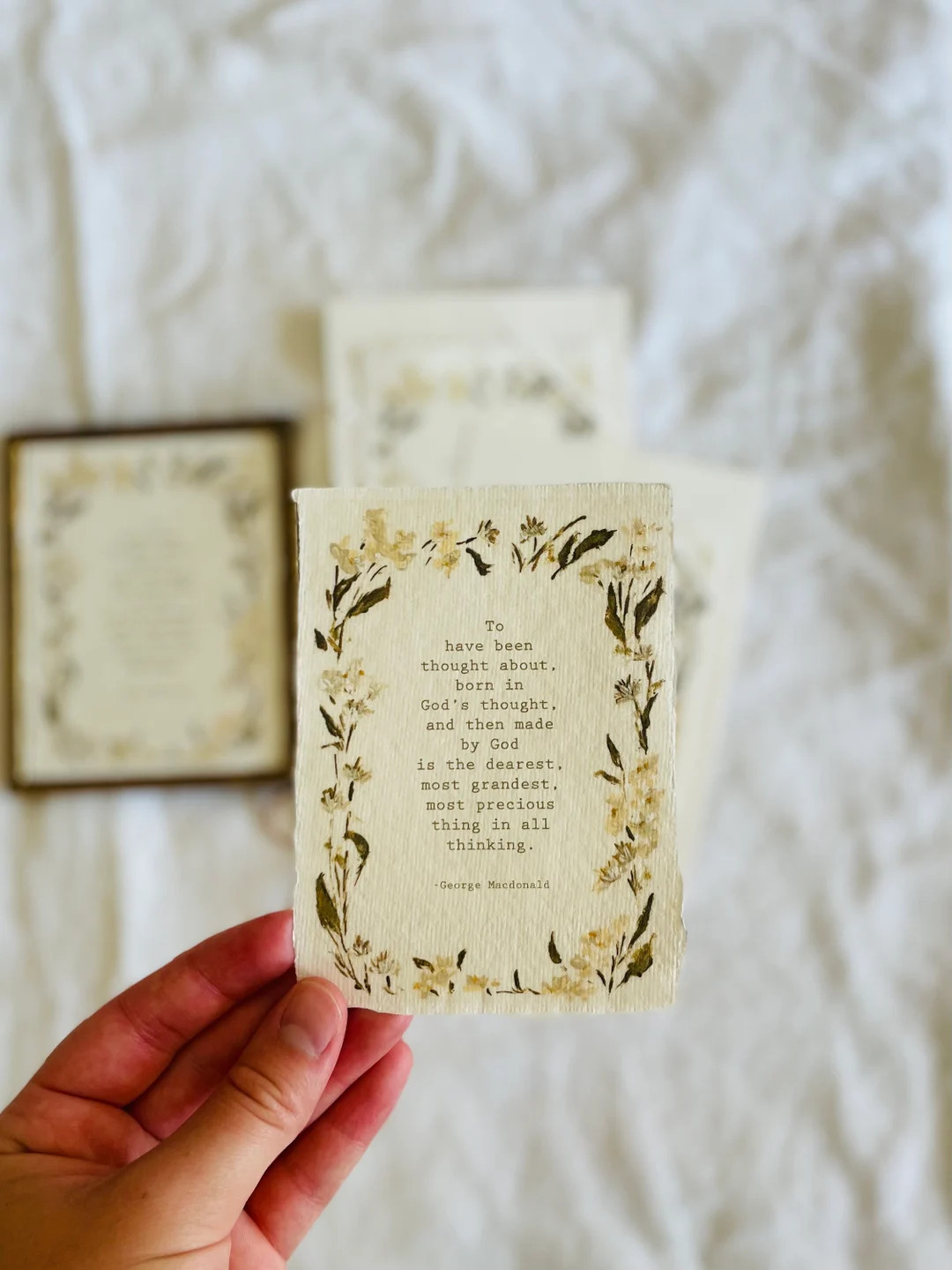 Floral Wreath Art Print With Quote | Handmade Paper Print | Inspirational Wall Art | - Etsy | Etsy (US)